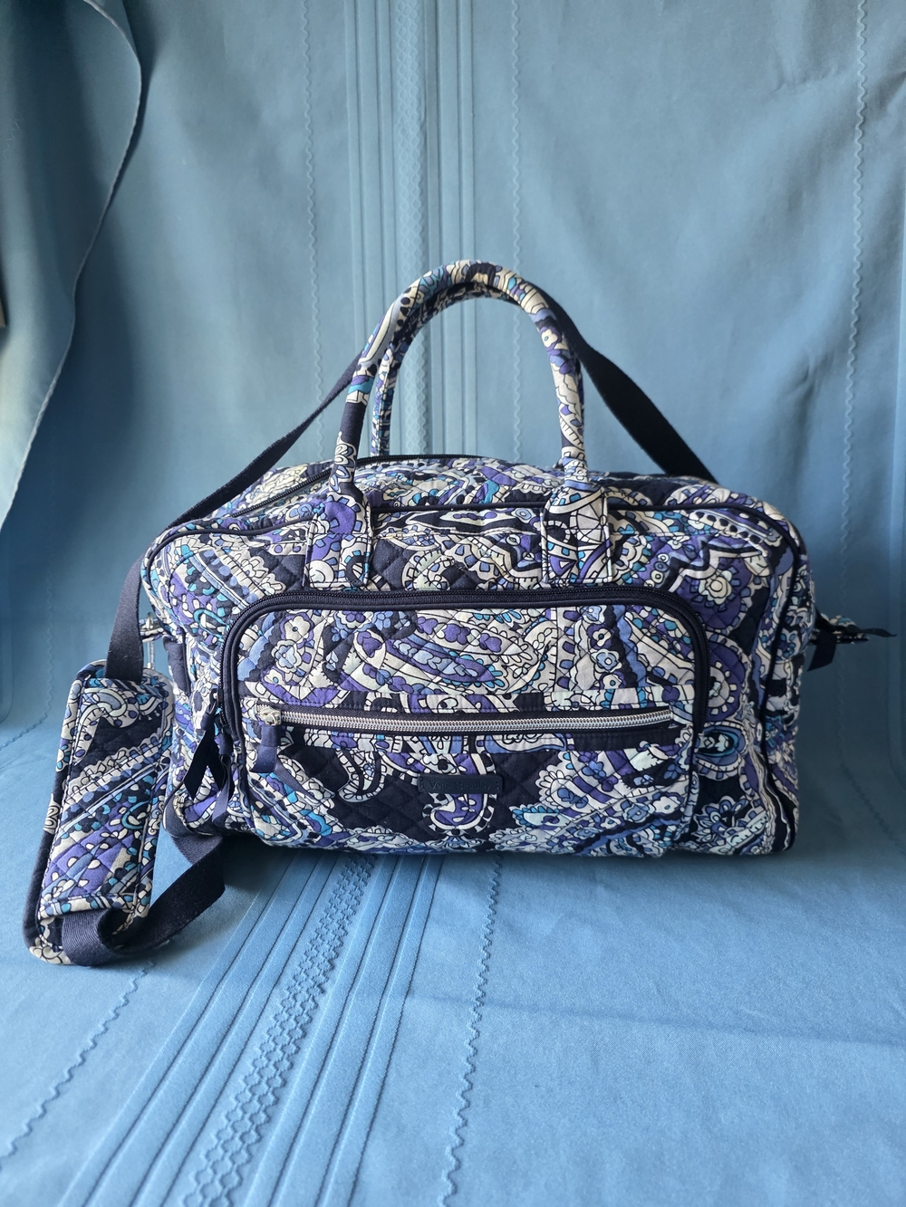 Vera Bradley Quilted Cotton Weekender Travel Bag French Paisley (Retired)